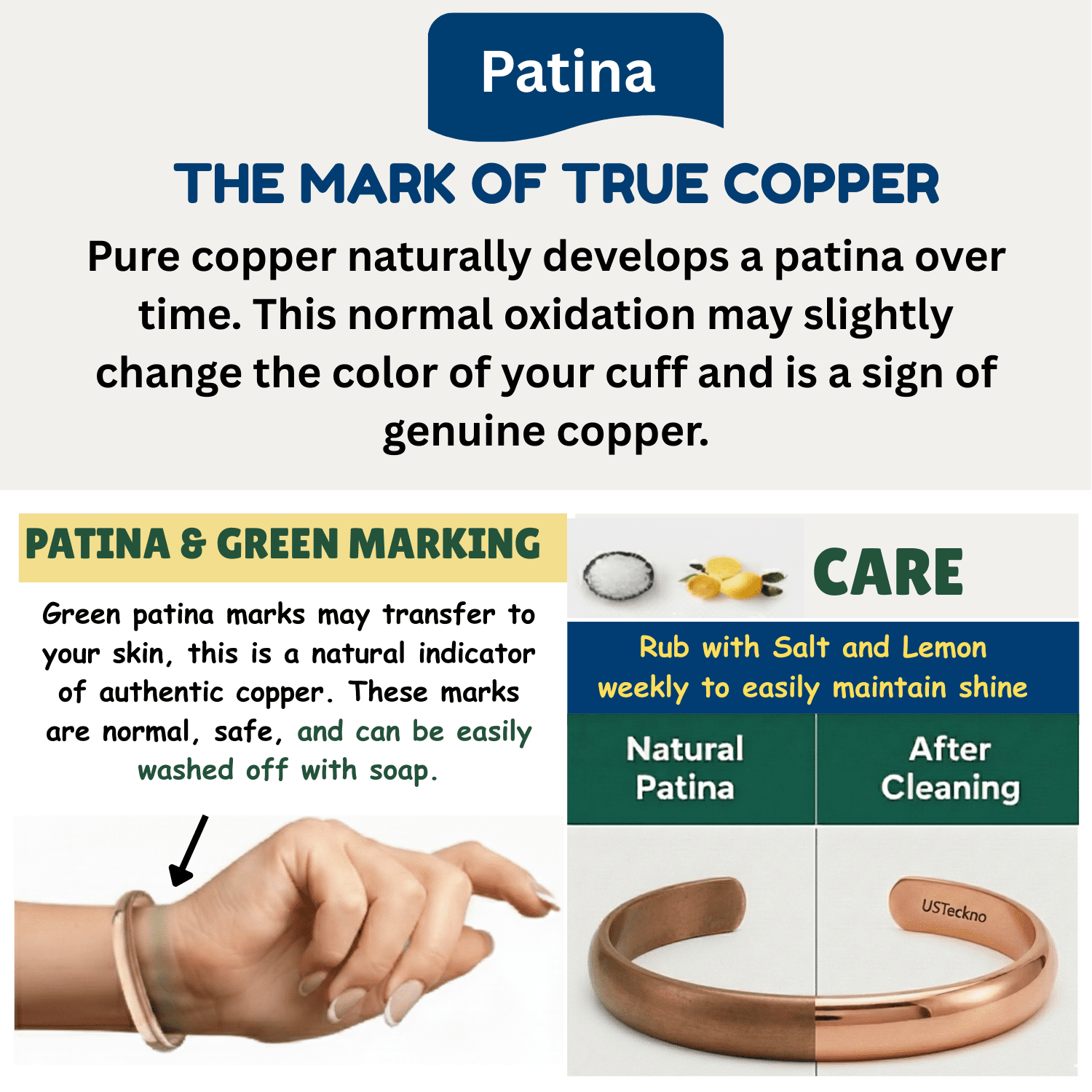 Hand Forged Unisex 100% Pure Copper Bracelet. Made with Premium Solid High Gauge Copper and Health benefits. Enhance your well-being in style!