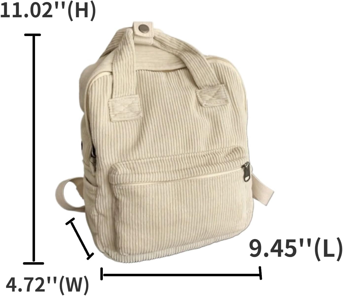 Corduroy Backpack Cute Large Capacity Aesthetic Backpack 
