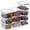 Clear Grey-1.3 QT(10 Pack), variant on 1.3 Qt 6 Pack Small StorBPlastic Container Stackable Box With Lids For Organizing r White