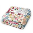 thumbnail image 2 of KLL Fleece Blanket Plush Throw Blanket Trendy Floral Design ,Soft Fuzzy Cozy Flannel Blanket for Couch Sofa Bed.(50"x40" ), 2 of 7