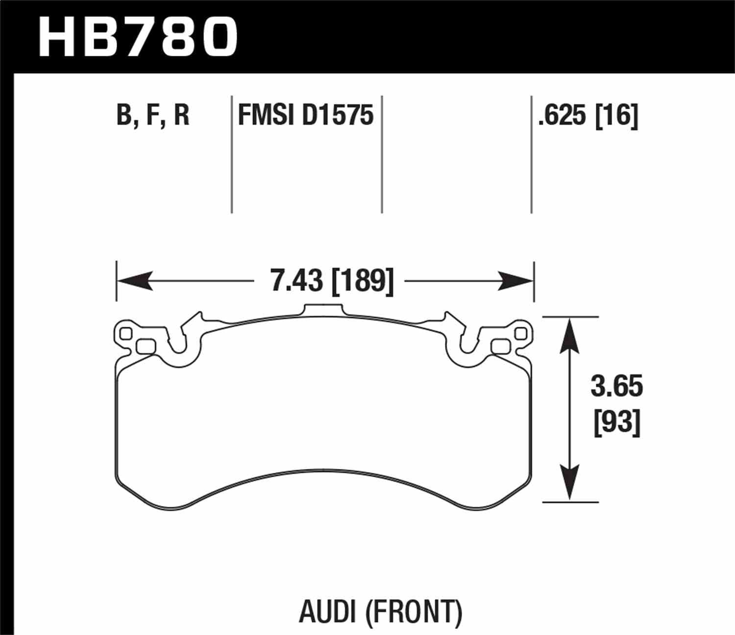 Hawk Performance HB780B.625 HPS 5.0 Disc Brake Pad Set