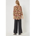thumbnail image 3 of Dear Scarlett Women's Lizzy Floral Long Sleeve V-Neck Blouse Top in Red Multi (Medium, Red Multi), 3 of 3