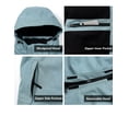 thumbnail image 3 of Little Donkey Andy Men's Waterproof Jacket with Removable Hood，Fleece Lined Warm Rain Jacket for Hiking, Skiing Blue Heather L, 3 of 7