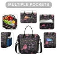 thumbnail image 2 of Wildflower and Butterfly Print Insulated Tote - Leakproof Cooler Bag for Picnics, Work or Travel, Waterproof & Stylish, 2 of 6