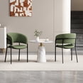 thumbnail image 1 of Noble House HORIZON Modern Side Chair with Angled Legs Adjustable Feet(Green), 1 of 10