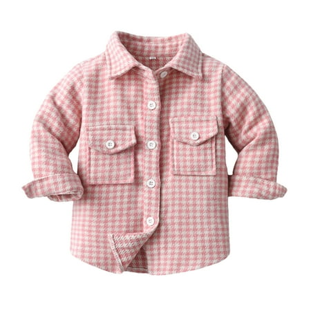 

Toimothcn Toddler Jackets Simple Solid Color Cardigan Jacket Warm Casual Outwear With Pockets Buttons Up Lapel Loose Fit Comfy Winter Clothes