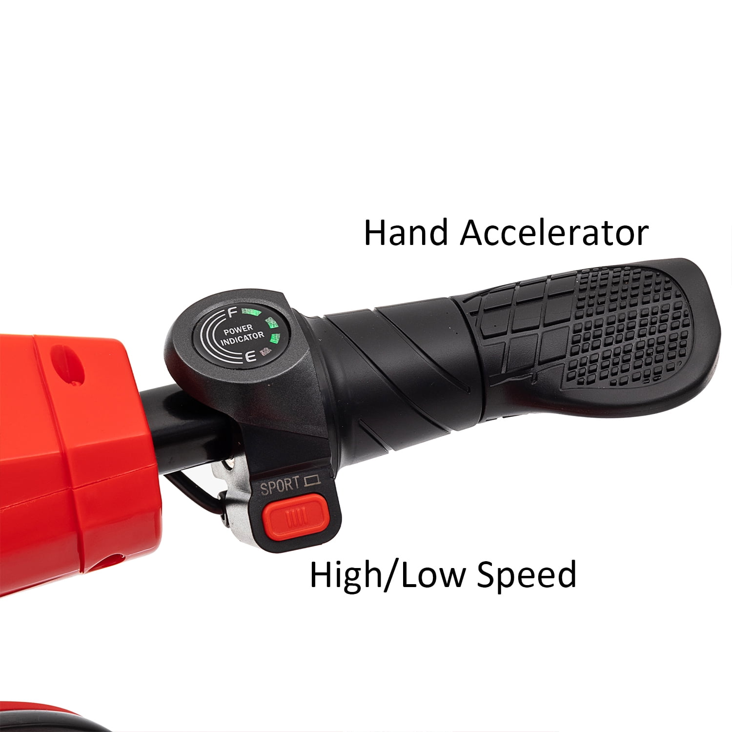 Track Seven 24V Ride on Motorcycle 250W Electric Motorcycle,  Max Speed 10 Mph, Twist-Grip Throttle,  2 Speeds, MP3 Player, Bluetooth, Ride on Toy Car for Boys Girls Age 8+, Red