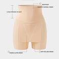 thumbnail image 4 of Ice Silk High Waist Women Tummy Control Seamless Shorts Double Layer Under the Skirt Boxer Safety Pants Women Shapewear, 4 of 8