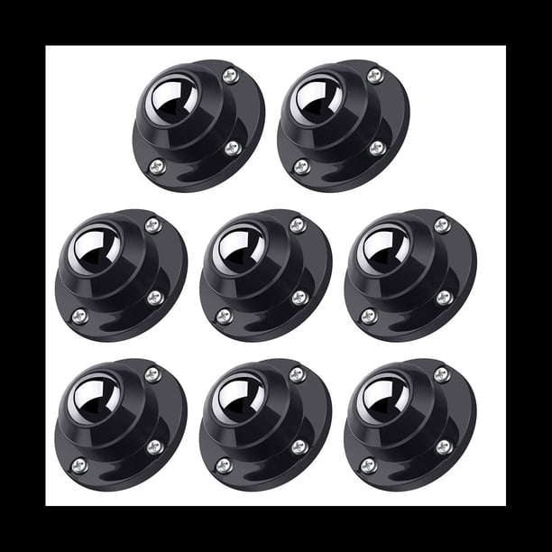 Paquete de 8 Ruedas Giratorias Autoadhesivas para Muebles, Capacidad de Carga de 28 Libras por Rueda, Ruedas Giratorias de Perfil Bajo