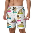 thumbnail image 2 of Daiia Yoga Dogs Poses Mens Swim Trunks Swim Shorts Quick Dry Swim Shorts with Mesh Lining Pockets-3X-Large, 2 of 9