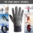 thumbnail image 2 of Guantes de bicicleta antideslizantes para deportes al aire libre correr motocicleta esquí (gris cáñamo), 2 of 5