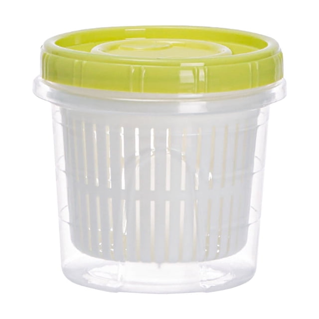 Outside Storage Boxfruit and Vegetable Fresh-Keeping Box Kitchen Refrigerator Plastic Food Sealing Box Drains Chopped Green Onions Ginger Garlic Paste Storage Box