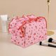 thumbnail image 3 of Organizadora Cosméticos Maquillaje Floral Fruncida Acolchada Algodón para Mujeres Y Niñas, 3 of 9