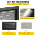 thumbnail image 3 of VEVOR Foundation Flood Vent, 8" Height x 16" Width Flood Vent, to Reduce Foundation Damage and Flood Risk, Black, Wall Mounted Flood Vent, for Crawlspaces, Garages & Full Height Enclosures, 3 of 9
