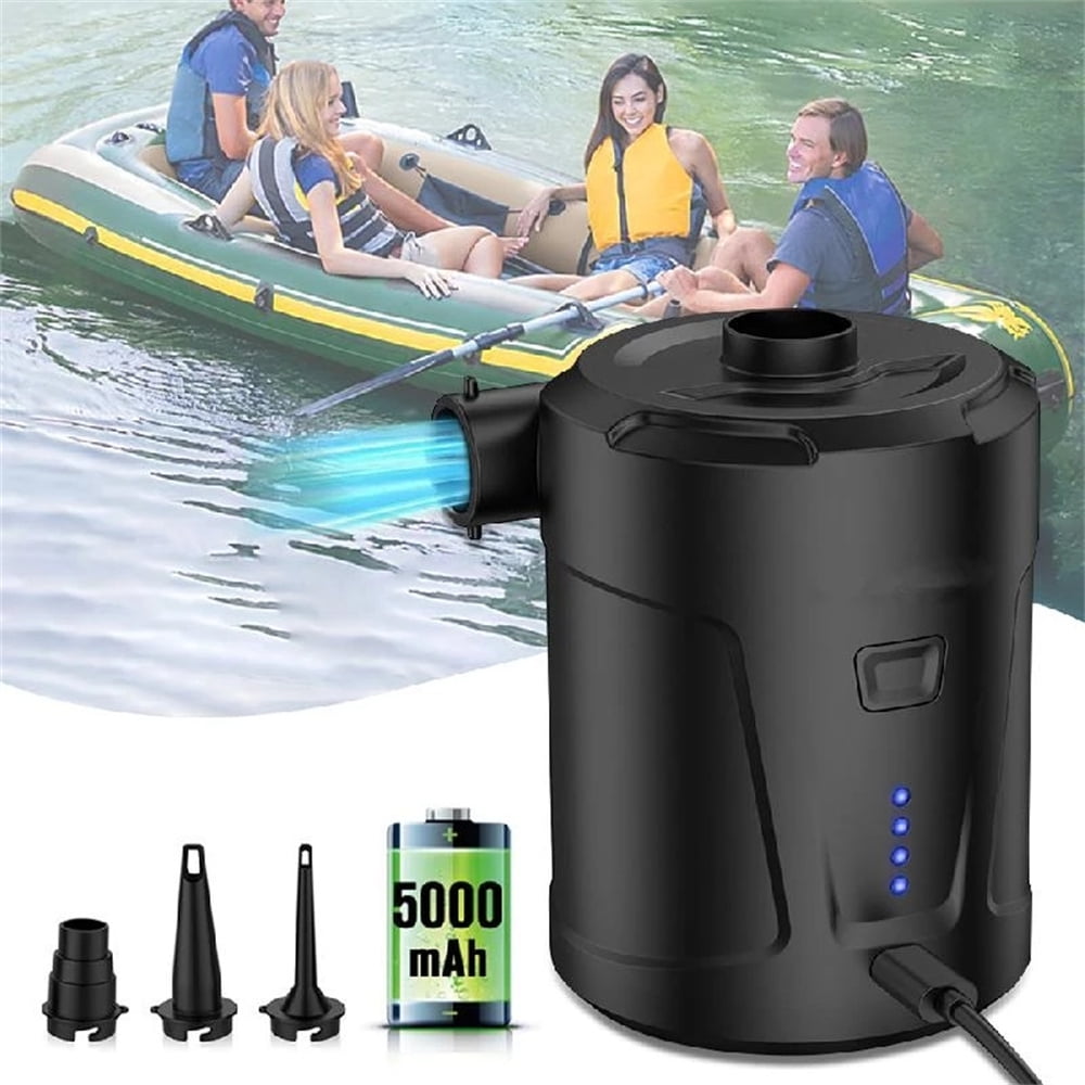 Electric air pump, 5200 mAh rechargeable battery air pump, paddling pool, children's pool, mini