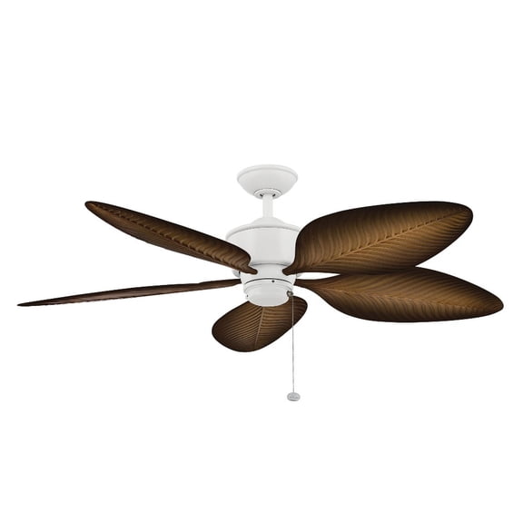 310095MWH-Kichler Lighting-Nani - 5 Blade Ceiling Fan-13.2 Inches Tall and 56 Inches Wide-Matte White Finish-Ivory/Walnut Blade Color
