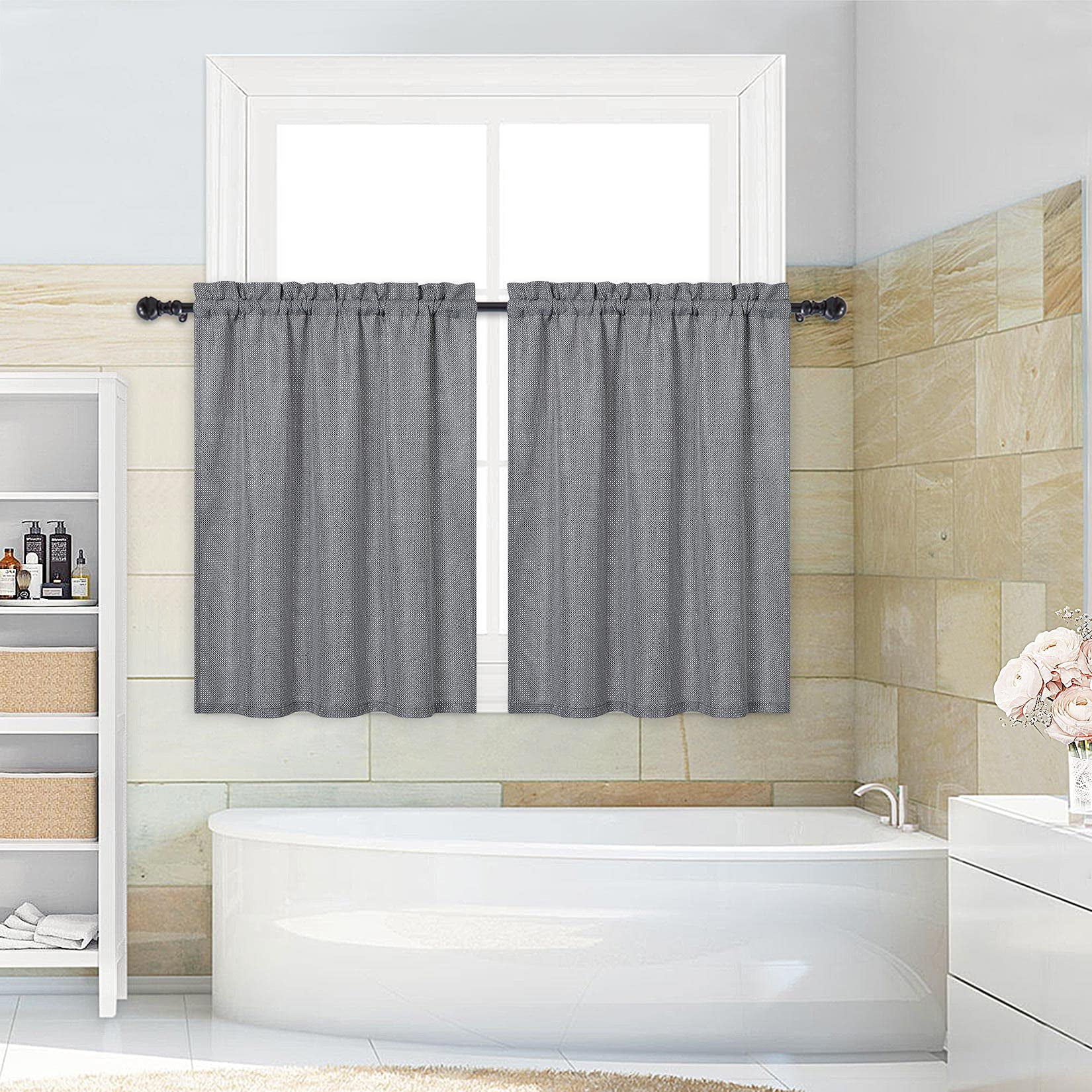 Waterproof bathroom cheap window curtains