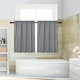 thumbnail image 6 of Kitchen Curtains 36 inch Length Bathroom Waterproof Curtains Drapes, Window Treatment Set, 30"x36", Grey, 2 Panels, 6 of 7