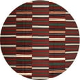 thumbnail image 1 of Ahgly Company Machine Washable Indoor Round Contemporary Red Wine or Wine Red Area Rugs, 6' Round, 1 of 7