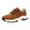 Brown, variant on HEWUQI Women's Leather Slip on Fashion Lace up Tennis Sneakers Road Running Athletic Gym Lightweight Jogging Hiking Shoes Brown Size 9.5