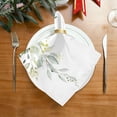 thumbnail image 4 of Coolnut Set of 4 Flower with Leaves Napkins Cloth Napkins 20"x20", Washable Polyester Dinner Napkins for Parties, Wedding, Restaurant, 4 of 6