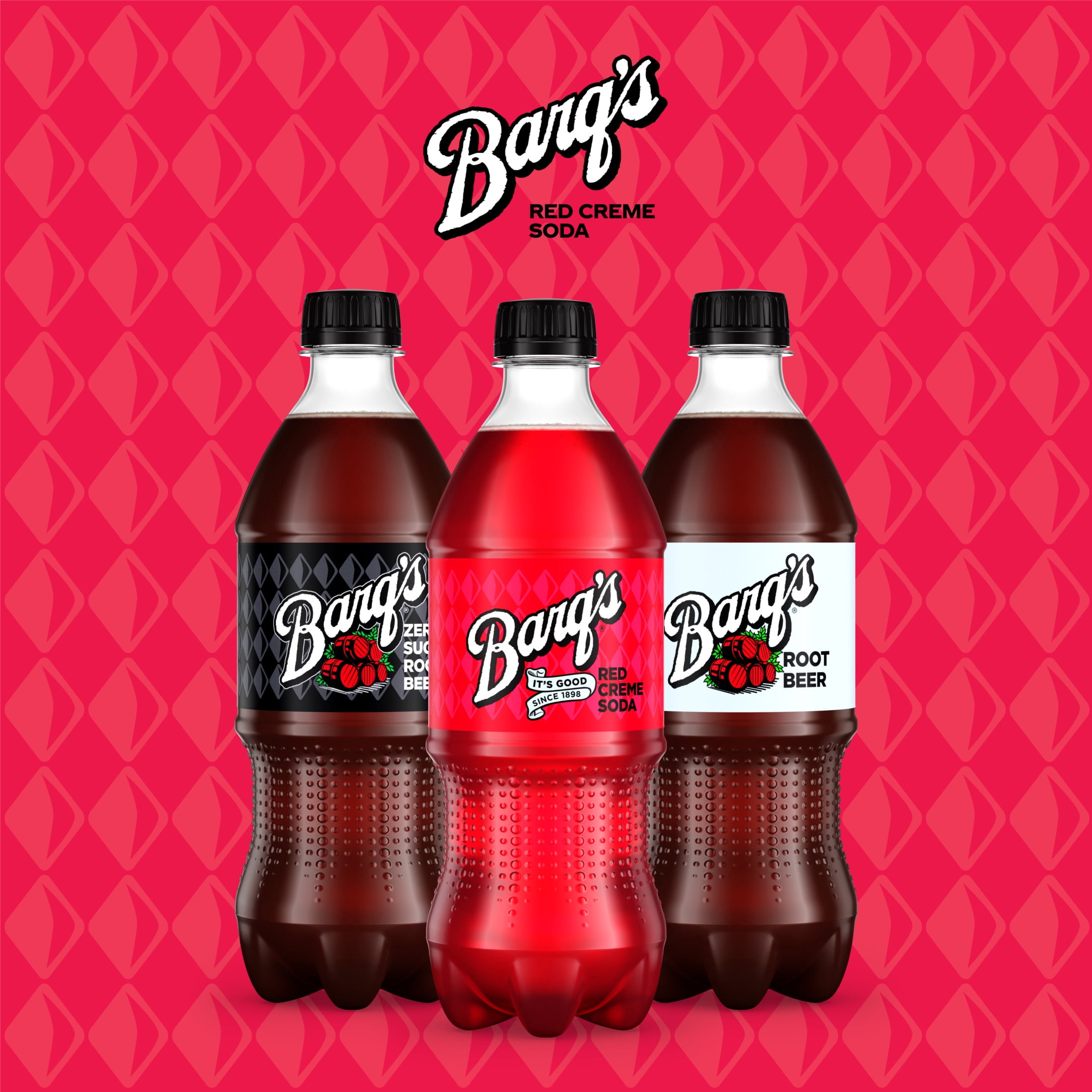 Barq's Red Creme Soda Pop Bottle, 20 fl oz