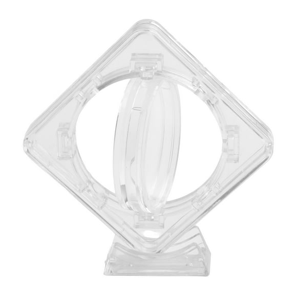 WinWay 1Pc 4Cm Acrylic Coin Display Case Transparent Box Commemorative Medal Box Handmade Card Coin Display Case Protection Storage Box