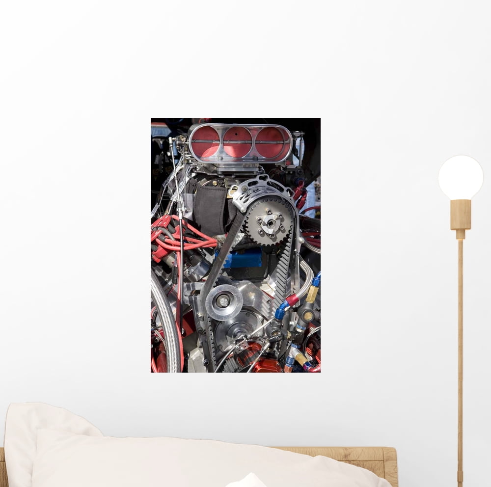Engine Room Sticker Hot Rod Engine Wall Mural Decal Sticker, Wallmonkeys Peel & Stick Vinyl ...