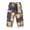 a-Blue164, variant on Mens Vintage Patchwork Print Pants Elastic Waist Drawstring Loose Fit Casual Trousers For Summer Daily Wear Blue L