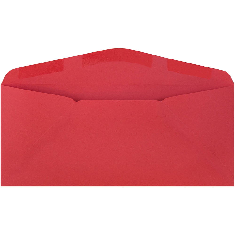 JAM Paper No. 9 Envelopes, 3 7/8 x 8 7/8, Red, 100/Pack
