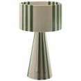 thumbnail image 6 of Gia Handwoven Cotton Thread Striped or Plain Table Lamp in Basil Green, 6 of 10