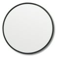 ZENSTYLE 18" Rubber Frame Round Mirror For Entryways Bathrooms Living