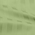 thumbnail image 3 of 6-PC Sheet Set - 1000 Thread Count, 100% Egyptian Cotton [1 Flat, 1 Fitted, 4 Pillowcases] 1000-TC Long Staple Cotton, Fits 15" Deep Pockets - Queen-XL Size, Sage Stripe Color, 3 of 7