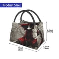 thumbnail image 2 of Easygdp Dark Red Hooded Girl Bolsa de Almuerzo Insulada Reutilizable, Bolsa de Mano y Bandolera para Oficina, Trabajo, Viajes, 2 of 6
