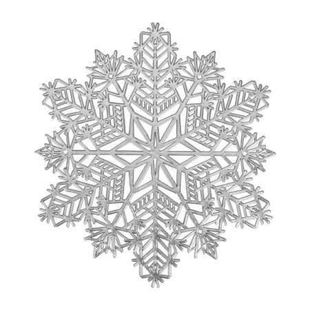 

Christmas Snowflake Placemat Metallic Hollow PVC Bronzing Cup Coaster Table Mat