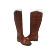 thumbnail image 3 of INC Womens Brown Round Toe Zip-Up Leather Boots 7.5, 3 of 13