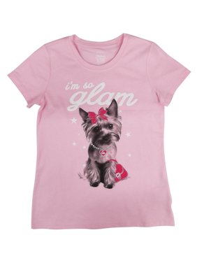 Girls' Embellished Graphic Tee Animals