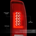 thumbnail image 3 of DNA Motoring For 97-07 Ford F150 F250 F350 Super Duty LED Bar Tail Light Brake Lamps Pair Red, 3 of 6