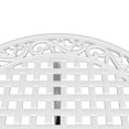 thumbnail image 5 of vidaXL 3 Piece Bistro Set White Cast Aluminium, 5 of 5