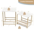 thumbnail image 4 of Costway 2 PCS SideEnd Marble Coffee Bedside Table Nightstand for Living Room Bedroom, 4 of 9