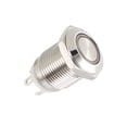 thumbnail image 5 of Interruptor de botón metálico momentáneo Uxcell 12mm de diámetro de montaje 1NO 3-6V luz LED blanca, 5 of 5