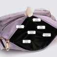 thumbnail image 3 of Tyethy Crossbody Bag for Women Multi Pocket Nylon Shoulder Bag Handbag Purse Trendy Messenger Bag for Ladies, Deep Purple, 3 of 8