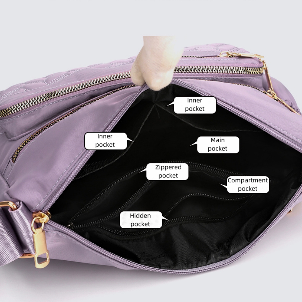 Tyethy Nylon Crossbody Bag for Women, Purple photo 3