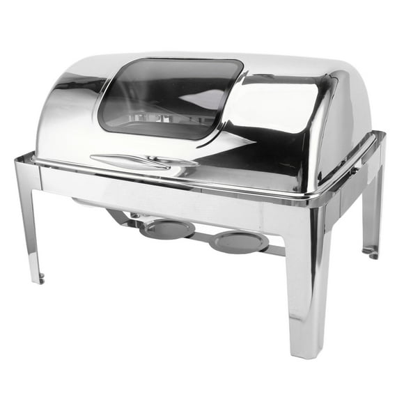 Chafing Dish Visible Rectangular Warmer Glass Chafer Straight Leg for Restaurant Hotel Buffet Chafing Dishes