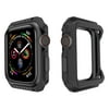 Case for Apple Watch Series 3 2 1 42mm, Kamon Soft Silicone Shockproof Protective Bumper Cover Case for Apple iwatch Series 3 2 1 Case23 (Black, 42mm)