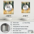 thumbnail image 4 of Designart "Forest Chevron Fantasy" Chevron Mirror Wall Decor - Glam Gray Chevron Hallway Wall Mirror Art - 32" x 24" Inch, 4 of 5