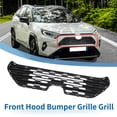 thumbnail image 2 of No.531120R120 Front Upper Hood Bumper Grille Grill for Toyota RAV4 2019 2020 2021 2022 1 Pcs Black, 2 of 7