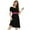 Black-Rose, variant on Women's Summer Maternity Dress Short Sleeve Pleated Waist Dress with Pockets