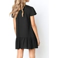 thumbnail image 2 of Sherrylily Women Cute Button Down Loose Fit Ruffle Mini Dresses, 2 of 3