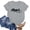 Grey, variant on Women Tshirts Leisure Bird Printed Round Neck Short Sleeve Top Comfortable Womens Tops Yellow M